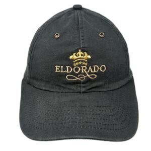 Eldorado Baseball Cap Black Gold One Size Reversible Houndstooth Slideback Hat